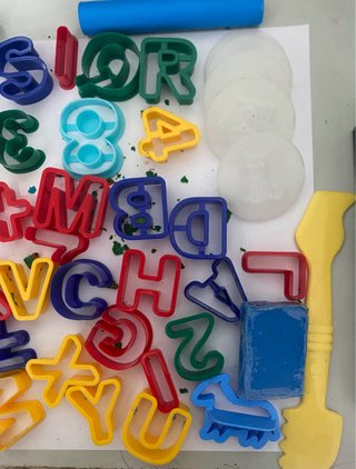 Set Utensili Plastilina Lettere Numeri Formine