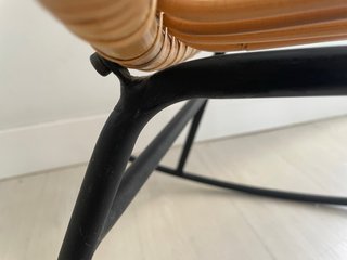 Sillón Mecedora Mimbre y Metal
