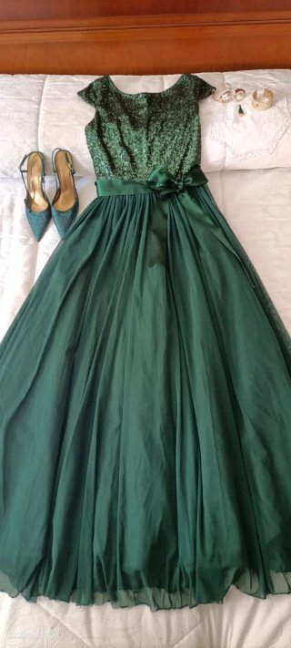 Vestido fiesta verde invitada boda/graduación