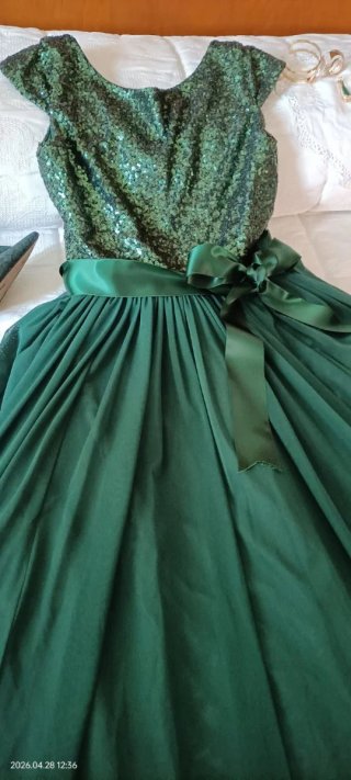 Vestido fiesta verde invitada boda/graduación