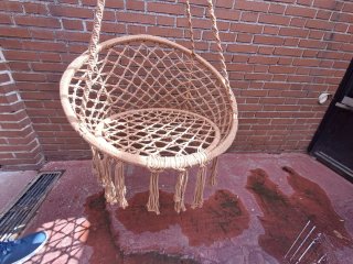 Silla Colgante Beige columpio interior exterior