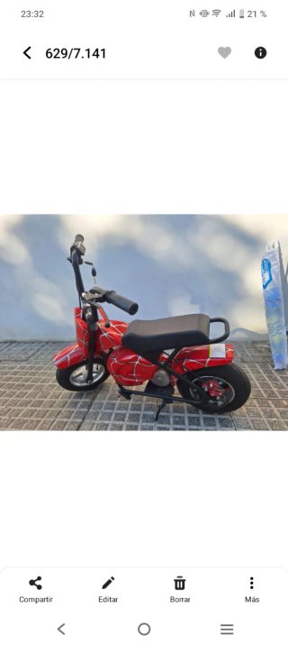 Moto Eléctrica Infantil Spiderman Roja