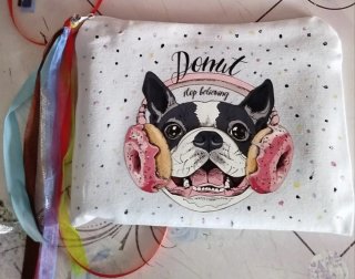Neceser perro con donuts y cintas