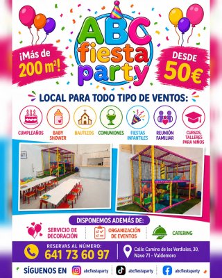 Alquiler de local para eventos con parque de bolas