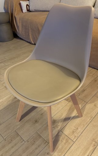 Set 4 Sedie Design Bianco/Beige