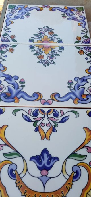 Azulejo decorativo flores