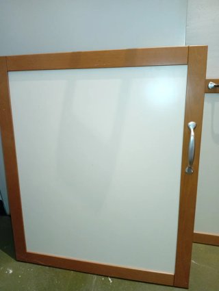 Puertas de armario de cocina madera y beige