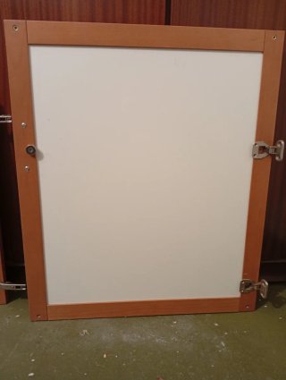 Puertas de armario de cocina madera y beige