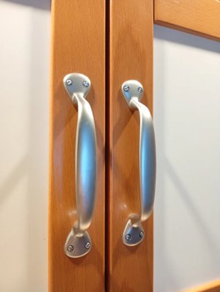 Puertas de armario de cocina madera y beige