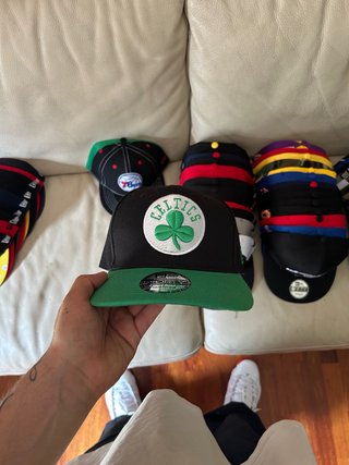 Gorra New Era Snapback Celtics Negra y Verde
