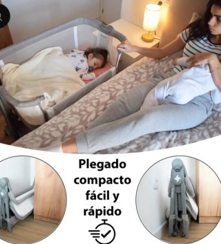 Minicuna colecho Twinly gris