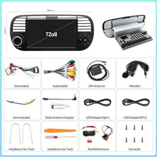 NUEVO! (160€) Radio Android13 Fiat 500 (2007-2015)