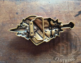 Fibbia Cuore con Spada Love Hurts - bronzo