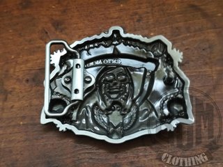 Fibbia Grim Reaper Memento Mori - nera