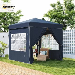 Carpa Plegable Azul con Ventanas 2,5x2,5