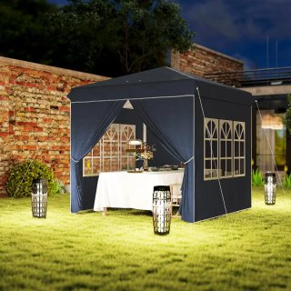 Carpa Plegable Azul con Ventanas 2,5x2,5