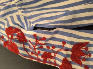 Camiseta Zara Rayas Bordada Talla 8