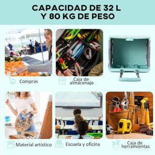 Carrito de Compras Plegable con Ruedas