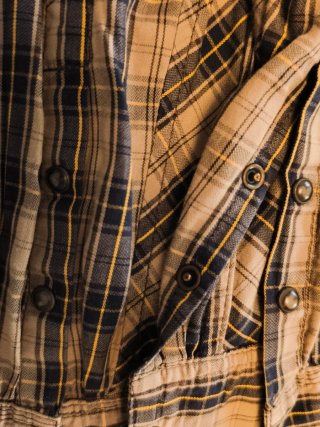 Camisa cuadros manga larga con detalles originales