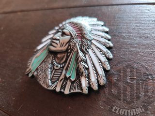 Fibbia con testa indiana