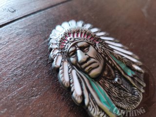Fibbia con testa indiana