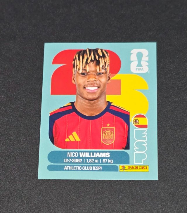 Cromo Nico Williams Mundial 2026 Panini