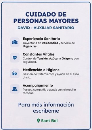 Auxiliar de Enfermería - Cuidado de mayores.