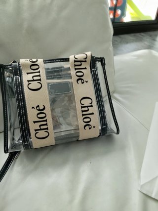 Bolso de playa Chloe beige y negro