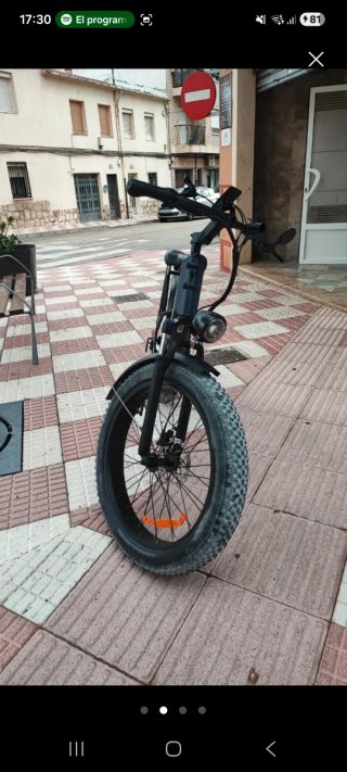 Bicicleta Eléctrica Fat Bike Negra Muy pocos kilóm