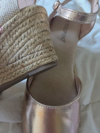 Sandalias Esparto Tulipano Doradas