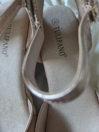 Sandalias Esparto Tulipano Doradas