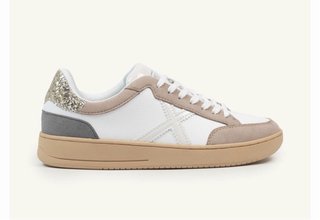 Zapatillas Munich Talla 37 Beige y Blanco