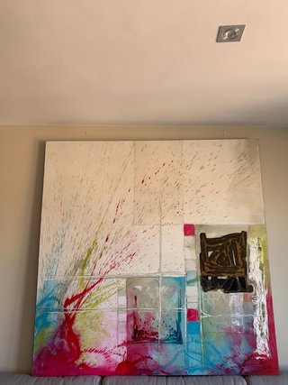 Cuadro abstracto 1,50x1,50 multicolor