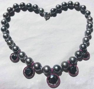 GRAN REGALO DUA MADRE - COLLAR PERLAS Y DIAMANTES