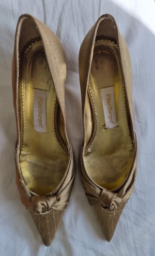 Zapatos de fiesta Pilar Burgos dorados
