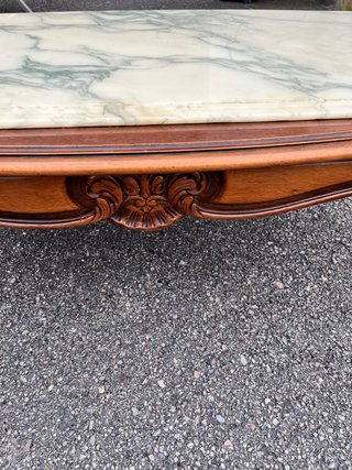 Mesa de centro mármol y madera
