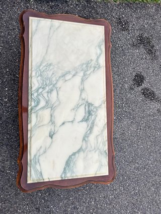 Mesa de centro mármol y madera