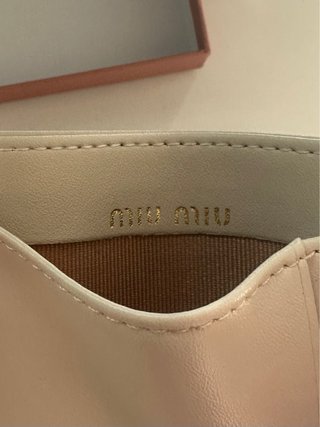 Portacartellini Miu Miu Beige