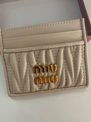 Portacartellini Miu Miu Beige