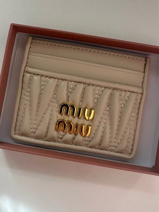 Portacartellini Miu Miu Beige