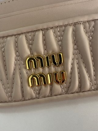 Portacartellini Miu Miu Beige