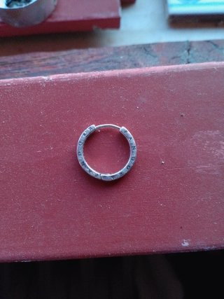 1 pendiente aro plata