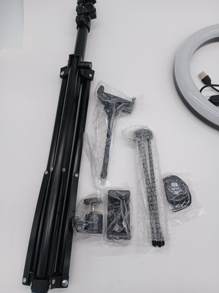 Aro de Luz con Tripode, 10" Ring Light con Control Remoto 3 Modos 10 Brillos Regulables Anillo de Luz para TikTok, Maquillaje, S