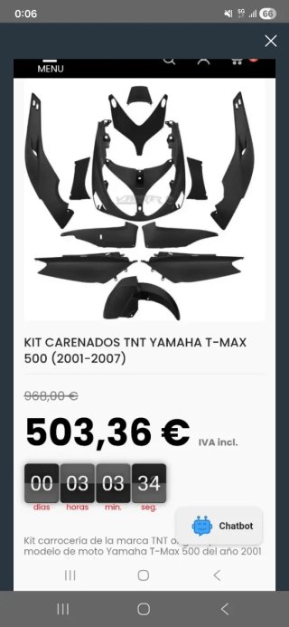 Kit Carenados TNT Yamaha T-Max 500 (01-07)