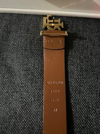 Cinturón Ralph Lauren Marrón Hebilla Dorada RL