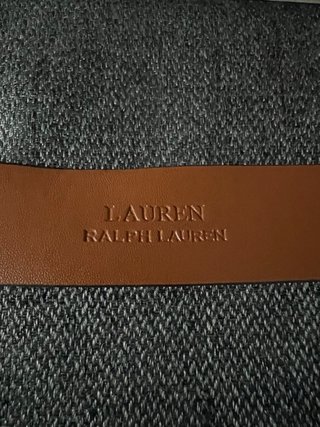 Cinturón Ralph Lauren Marrón Hebilla Dorada RL