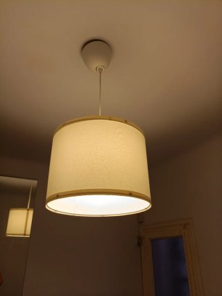 Lámpara de techo IKEA beige tela