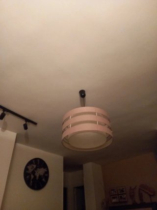 Lámpara de salón vison y blanca