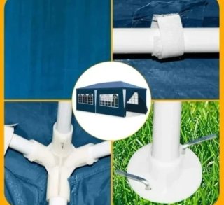 Carpa 6x3 impermeable azul con 4 paredes