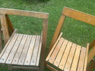 5 Sillas Plegables Madera para restaurar